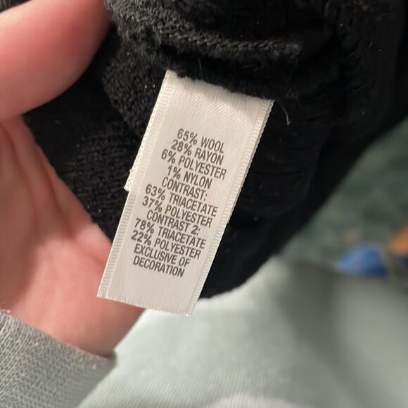 St. John Black Sparkly Top Knit Midi Dress - Picture 5 of 5